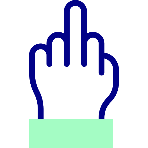 Средний палец Detailed Mixed Lineal color иконка