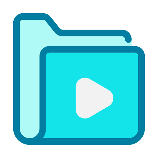 Video folder Generic Blue icon