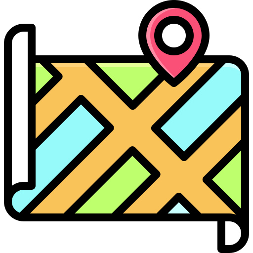 Map Generic Outline Color icon