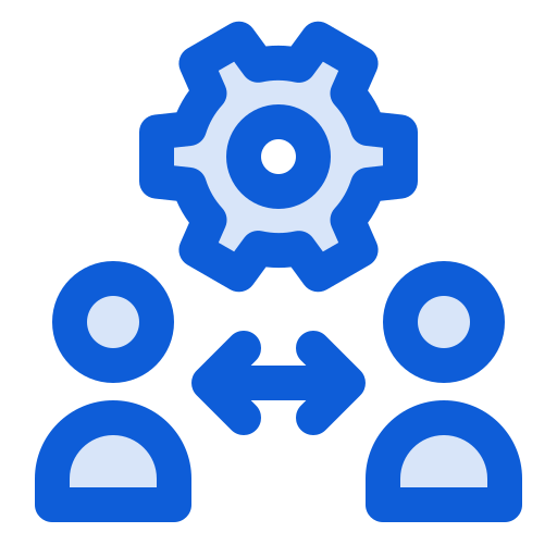 Team management Generic Blue icon