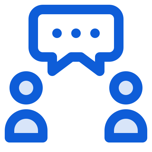 의사소통 Generic Blue icon