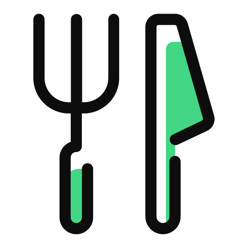 cuchillería Generic Outline Color icono