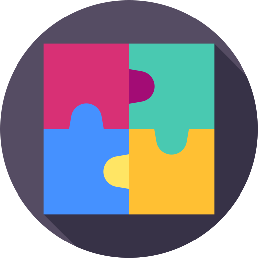puzzle Flat Circular Flat ikona