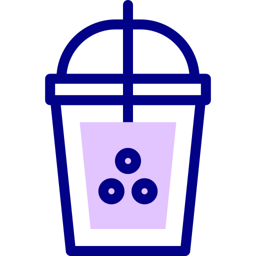 Boba tea Detailed Mixed Lineal color icon