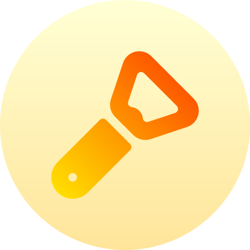 Bottle opener Basic Gradient Circular icon
