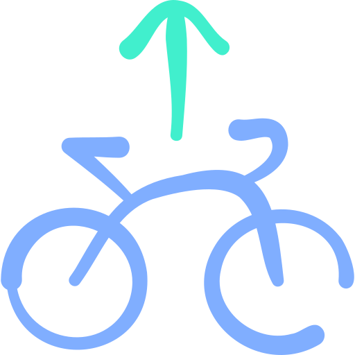 bicicleta Basic Hand Drawn Color icono