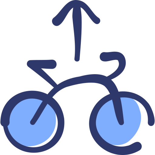 rower Basic Hand Drawn Lineal Color ikona