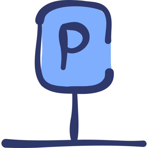 parking Basic Hand Drawn Lineal Color ikona