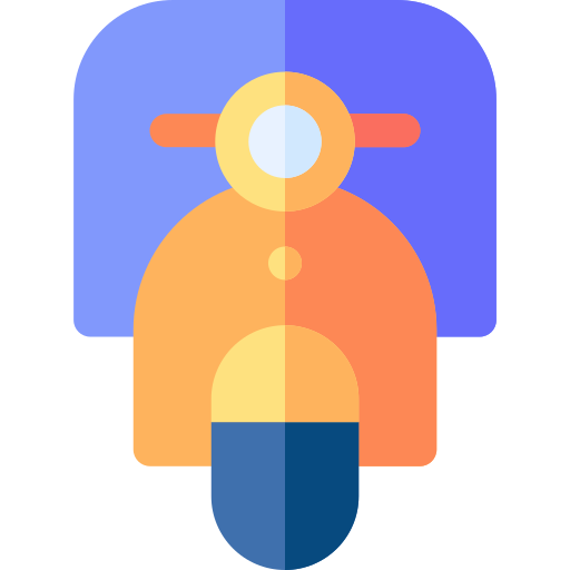 Moped Basic Rounded Flat icon