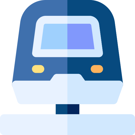 métro Basic Rounded Flat Icône