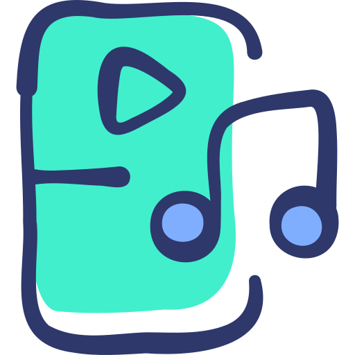 Player Basic Hand Drawn Lineal Color icon