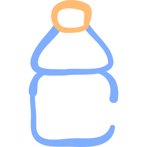 butelka wody Basic Hand Drawn Color ikona