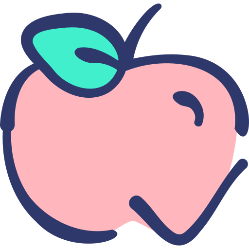 jabłko Basic Hand Drawn Lineal Color ikona