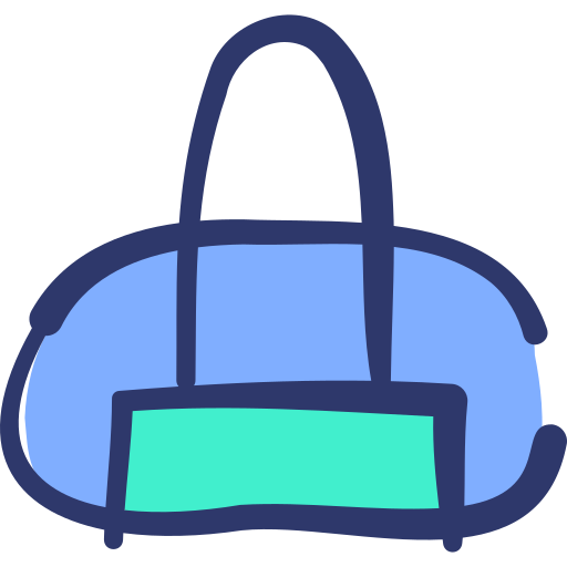 Sport bag Basic Hand Drawn Lineal Color icon