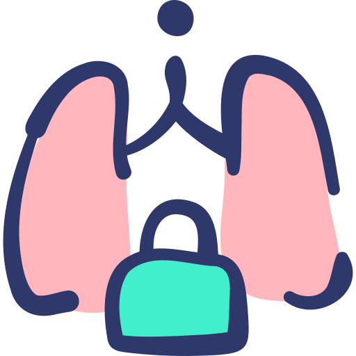 asthma Basic Hand Drawn Lineal Color icon