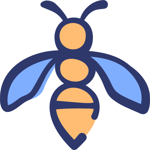 Bee Basic Hand Drawn Lineal Color icon