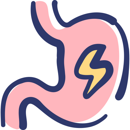 Indigestion Basic Hand Drawn Lineal Color icon