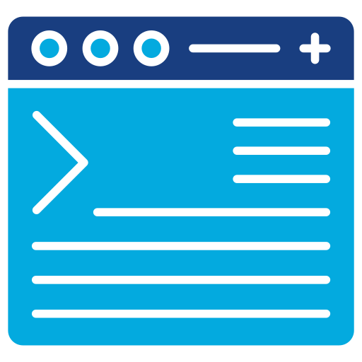 Code terminal Generic Blue icon