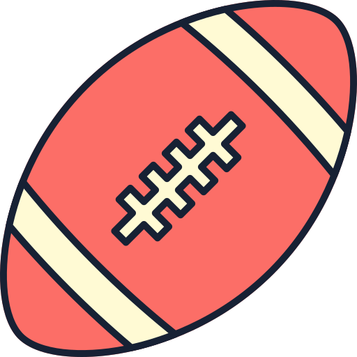 ラグビーボール Generic Outline Color icon