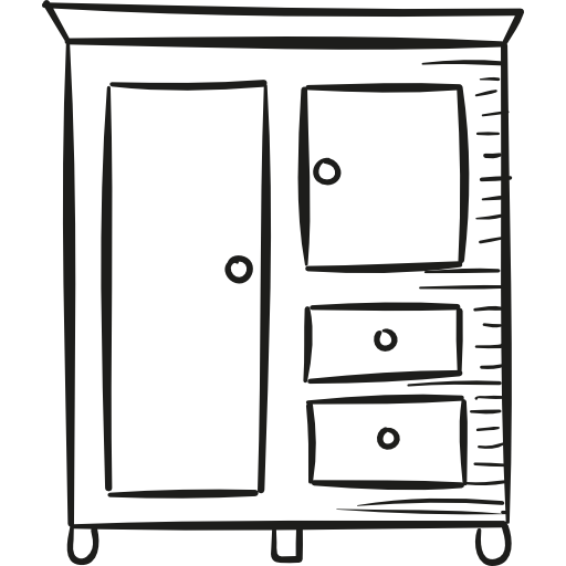 armário com gavetas  Ícone