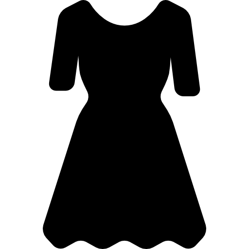 długa sukienka z rękawami  ikona