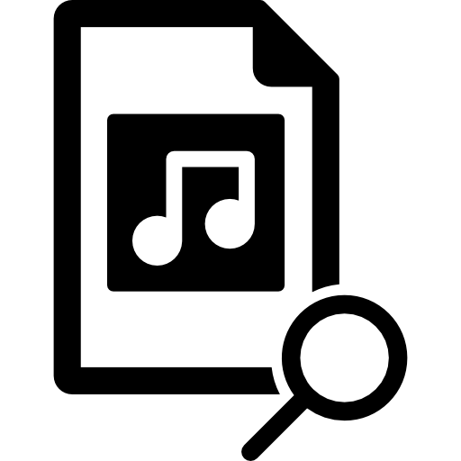 búsqueda de archivos de música  icono