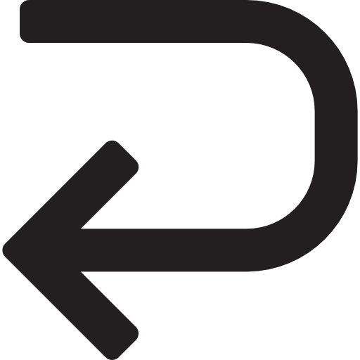 Left Curve Arrow  icon