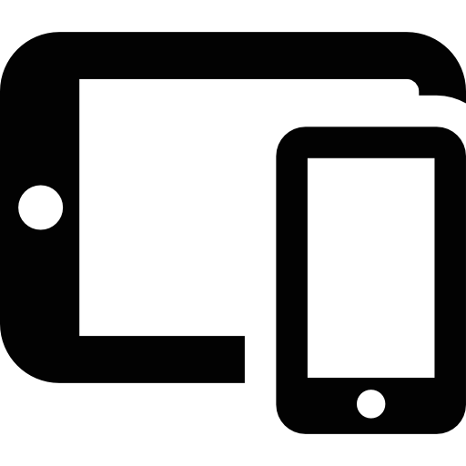 tableta y teléfono celular  icono