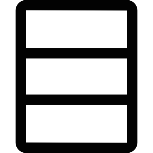 disposición rectangular  icono