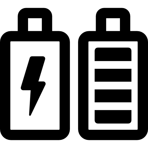 twee batterij  icoon