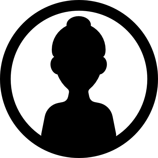 Женский аватар и круг  иконка