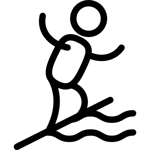 stickman surfen Special Lineal icon