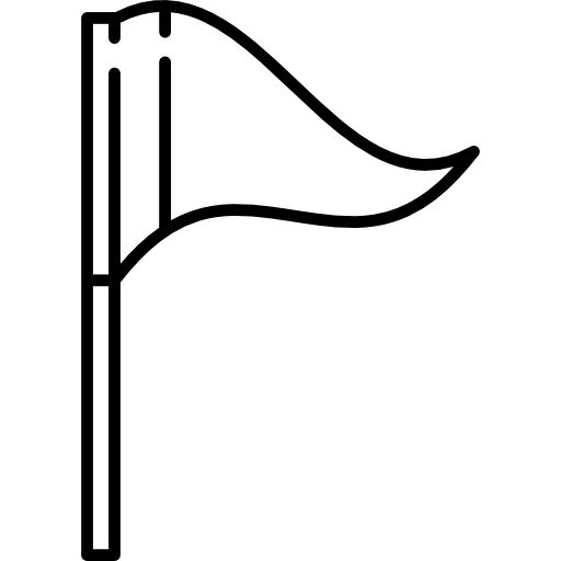 Развевающийся треугольный флаг  иконка