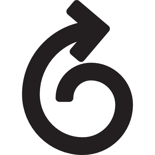 flecha espiral  icono