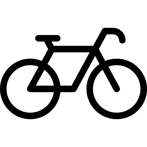 bicicleta mirando a la derecha Special Lineal icono