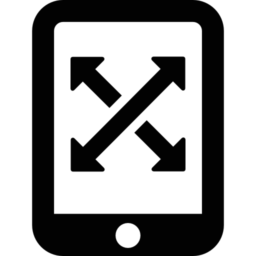 tableta de pantalla completa  icono