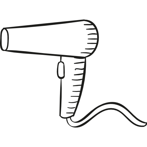 secador de pelo con cable  icono