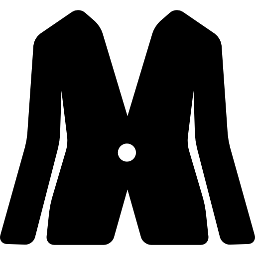jaqueta com um botão  Ícone