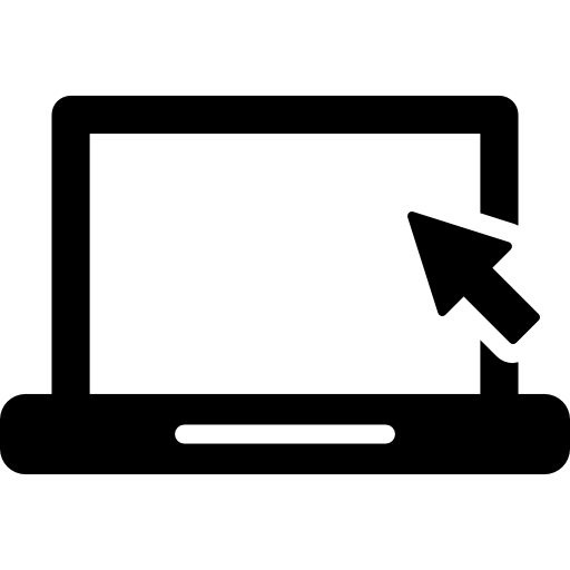 laptop com cursor  Ícone