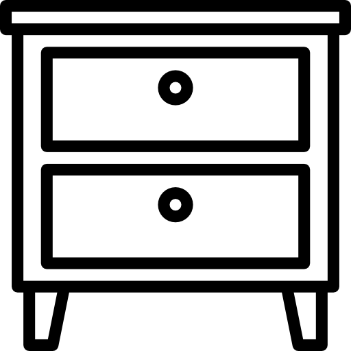 mesita de noche srip Lineal icono