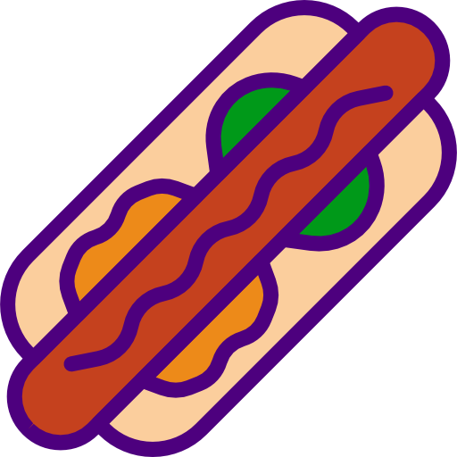 Hot dog prettycons Lineal Color icon