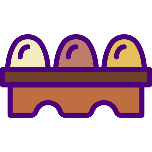 달걀 카톤 prettycons Lineal Color icon