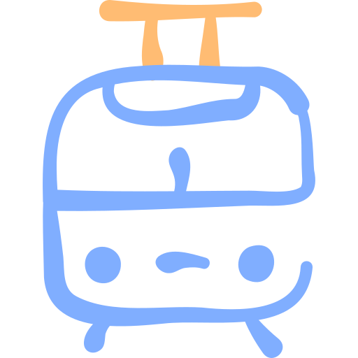 straßenbahn Basic Hand Drawn Color icon