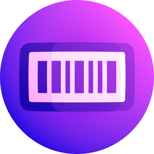Barcode Gradient Galaxy Gradient icon