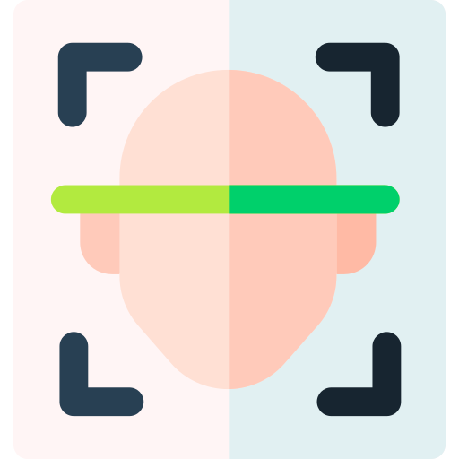 Face scan Basic Rounded Flat icon