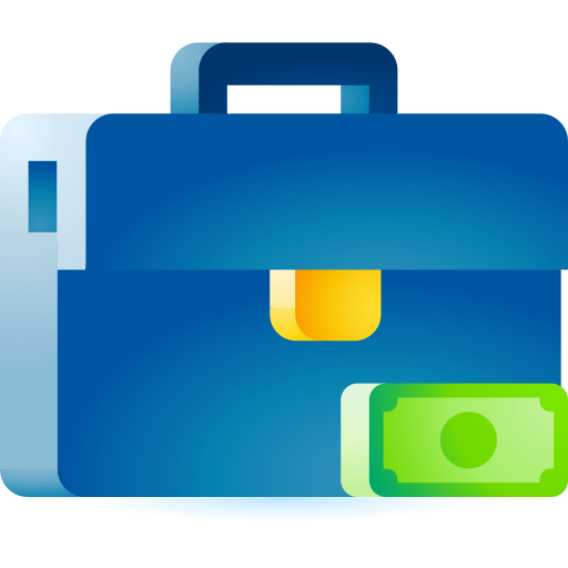 Briefcase 3D Toy Gradient icon