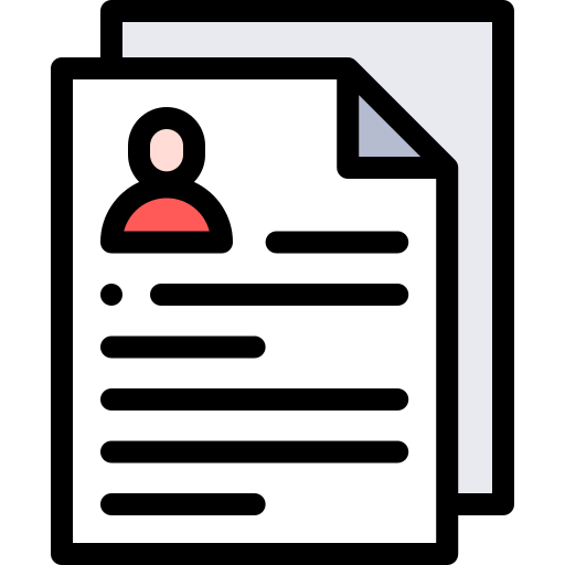 CV Detailed Rounded Lineal color icon
