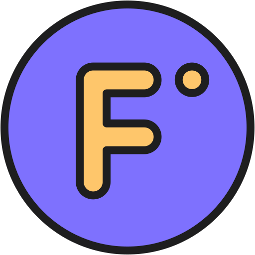 Fahrenheit Generic Outline Color icon