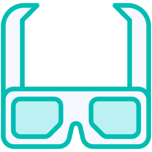 3d glasses Generic Blue icon