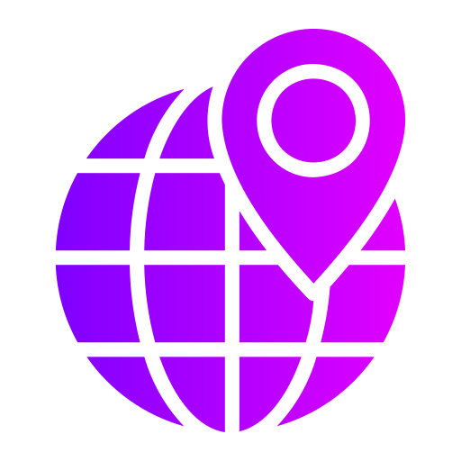 wereldkaart Generic Flat Gradient icoon